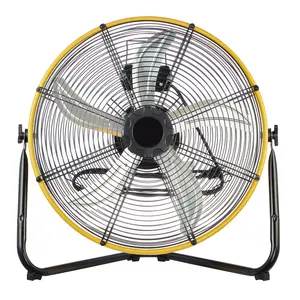20" High Velocity Industrial Drum Fan, 6200 CFM 3-Speed, 180° Tilting Head, Heavy-Duty Metal Construction with Aluminum Blades, Built-in Cord Storage, for Commercial & Industrial Use