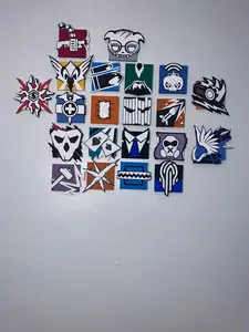 Rainbow Six Siege Canvas Painting - Pick 1 or More Unique Iconic Designs from the Game Series 4x4 Inches with Clay Attachments for Collectors - Decor