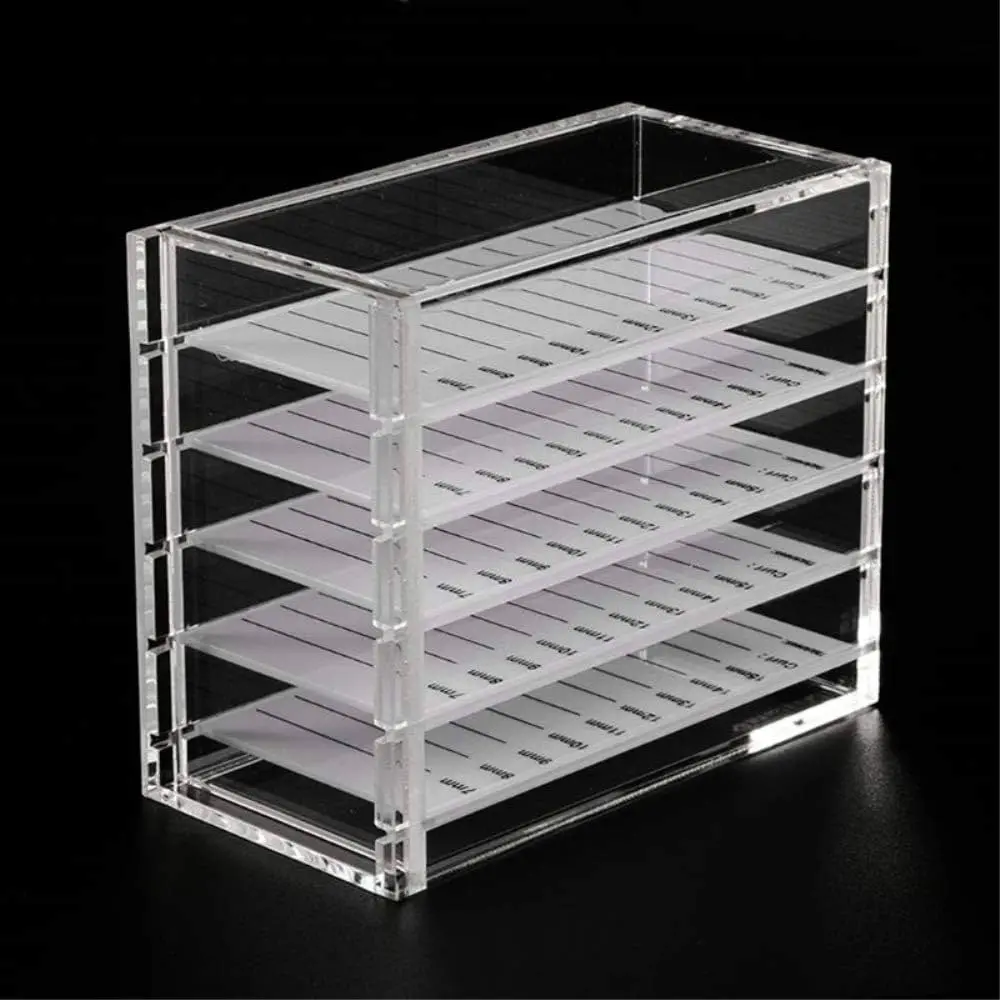 5 Layers Acrylic Clear False Eyelash Organizer Case - Clearance