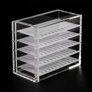 5 Layers Acrylic Clear False Eyelash Organizer Case - Clearance