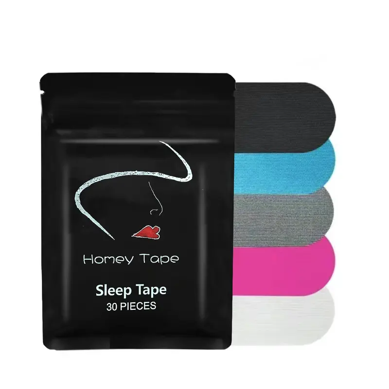 Sleep Mouth Tape - Red 30-Pack (1-Month Supply, 30 Pieces/Bag), Hypoallergenic Breathable Snoring Relief Sticker with Medical-Grade Adhesive, Gentle Hold Sleeping Aid Tool for Sports Diving Comfort (Sports Tape), 1 Month Supply- Red (30 Pieces / Bag)
