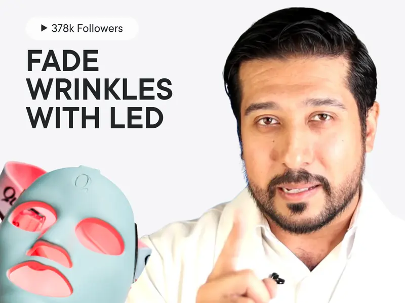 Product Introduction of Qure LED Light Therapy Mask for Face - FDA Cleared for Wrinkles & Acne Treatment with 3 Modes, 5 Facial Areas & 5 Lights: Red, Deep-Red, Blue, Amber & Infrared, 3-Min Daily, Eye-Protection, Smart App 35