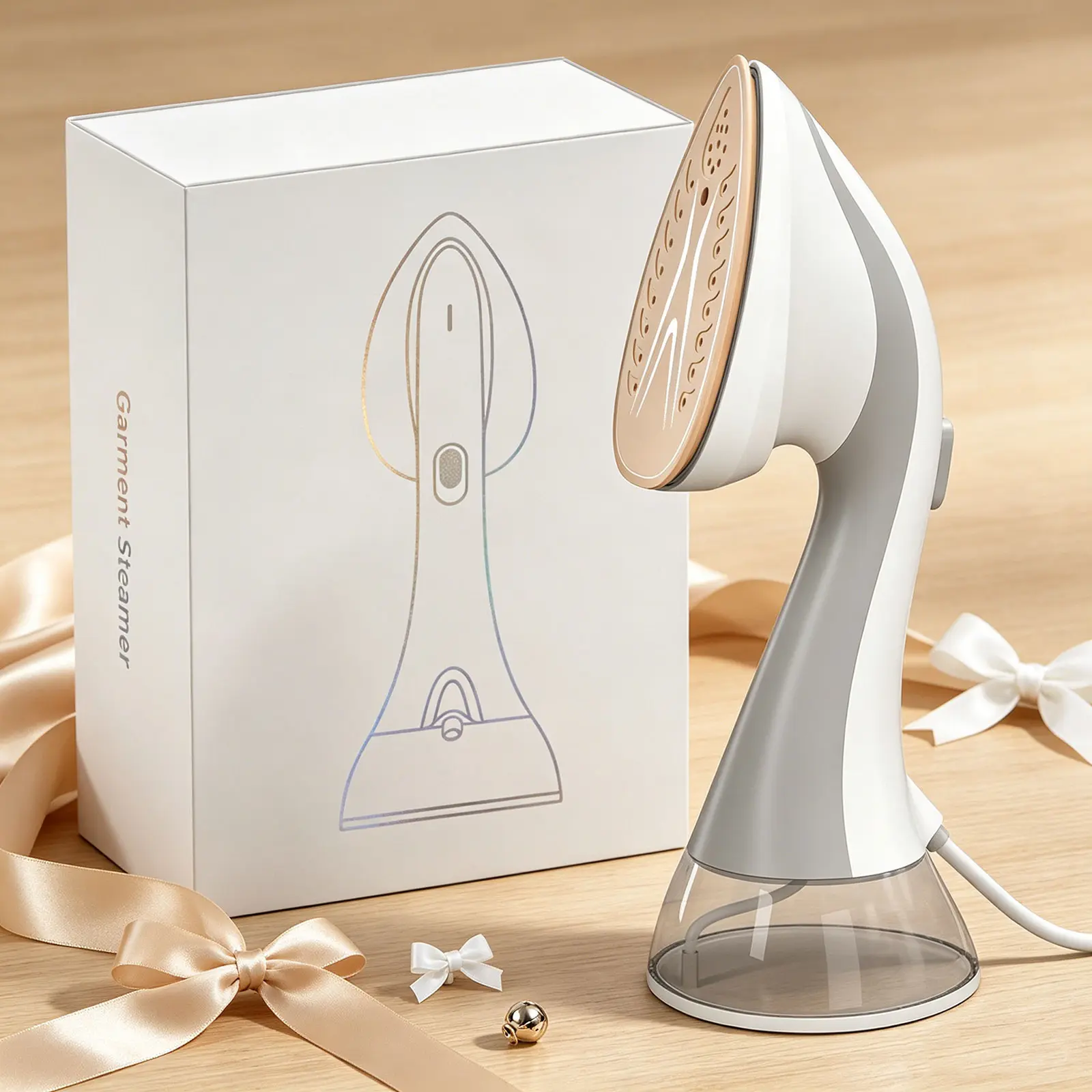 Handheld Clothing Steamer - Corded Device, 1500W 110V US Plug, 150℃ Steam, Large Soleplate, 300ml Water Tank, 760g Lightweight, Portable Wrinkle Removal Garment Steamer for Home, Travel