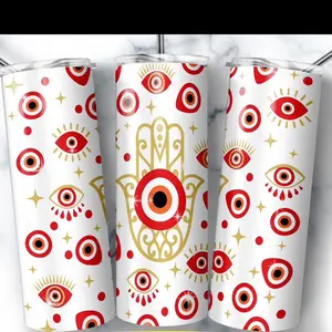 red evil eye tumbler