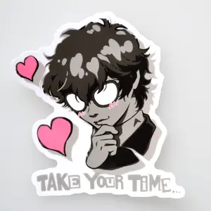 Persona 5 Take Your Time Sticker - Transparent Vinyl 3 in / 7.62 cm