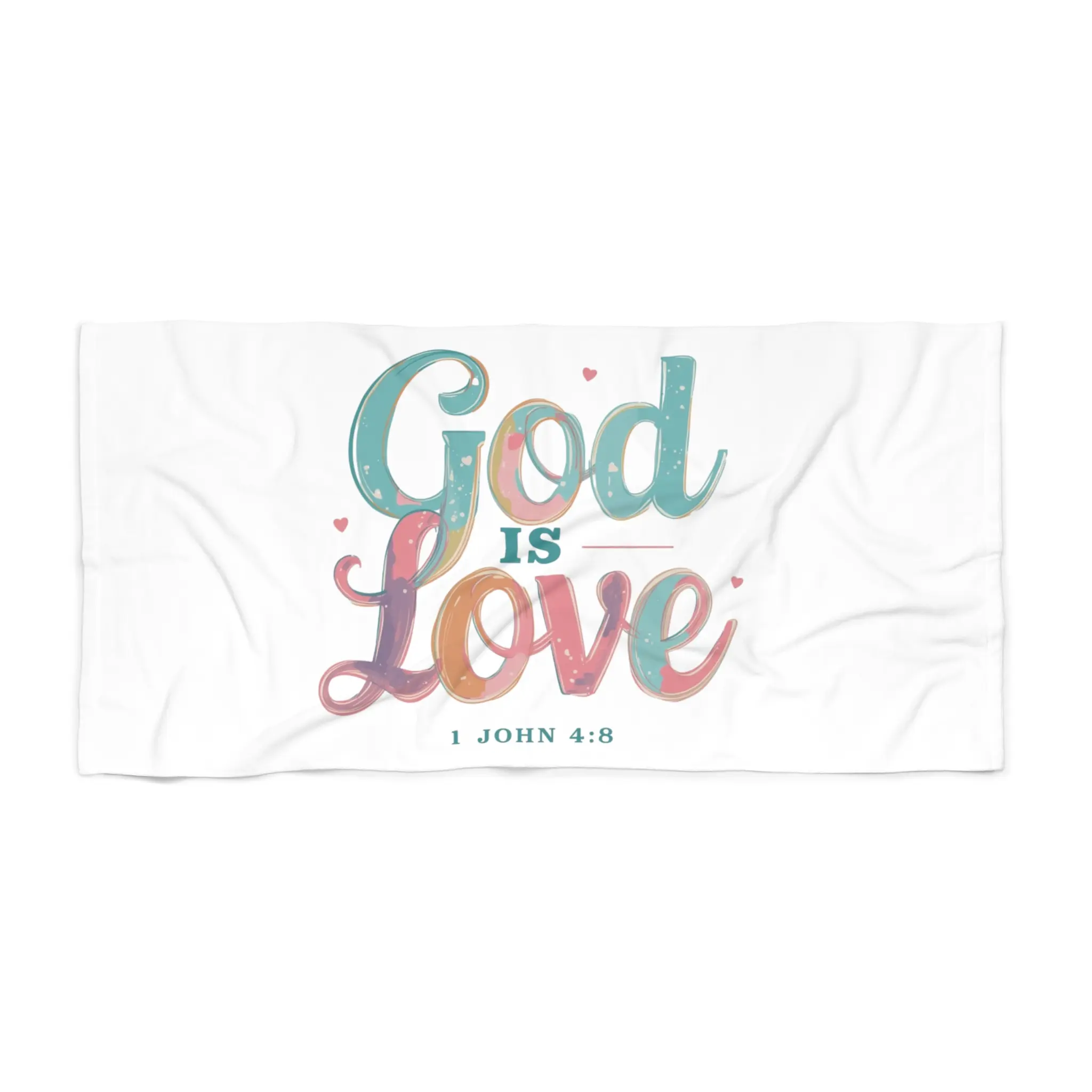 God is Love Beach Towel, Inspirational Towel for Pool Days, Summer Gift, Bible Verse Towel, Christian Beach Accessory