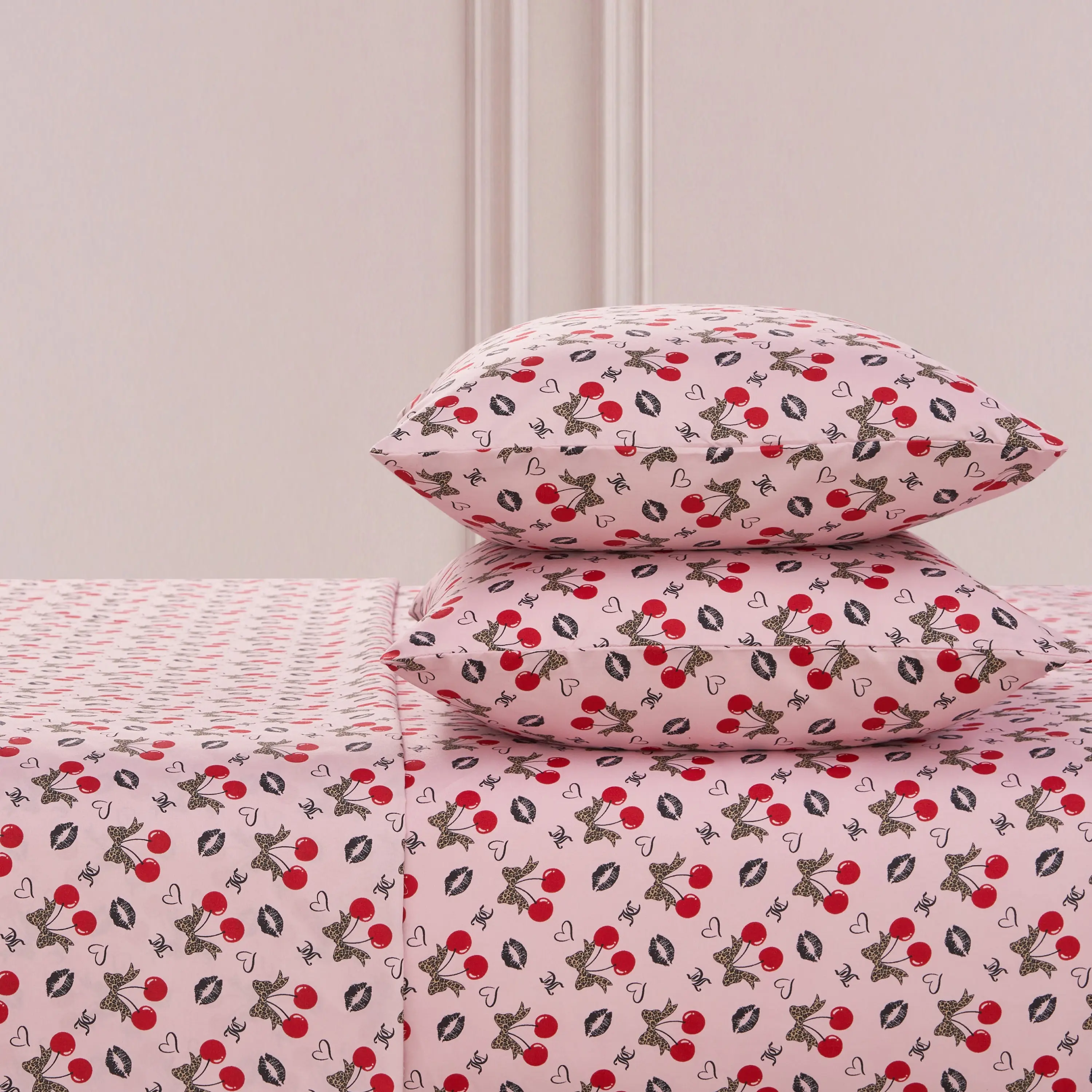 Juicy Couture Printed Microfiber Sheet Set