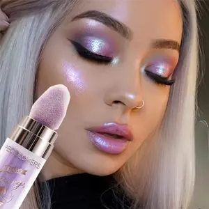 1PC Glittering Highlight Powder - Highlights Face/hair/body, Waterproof, Easy To Color, Convenient, Long-lasting, Multi-color, Create Glitter Makeup, Glow Seeker Highlighter, Glitter Highlighter