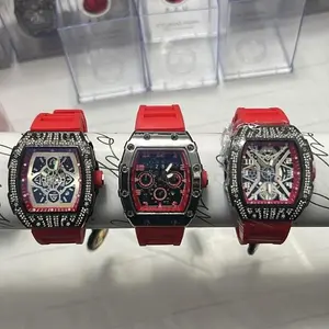 Drip on another level. Luxury iced-out watches with bold colors, skeleton dials