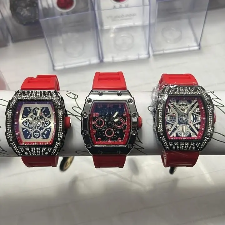 Drip on another level. Luxury iced-out watches with bold colors, skeleton dials