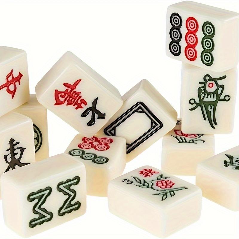 Compact Mahjong Set - Perfect for Travel and On-the-Go Board Games! As Halloween, Chrismas Gift