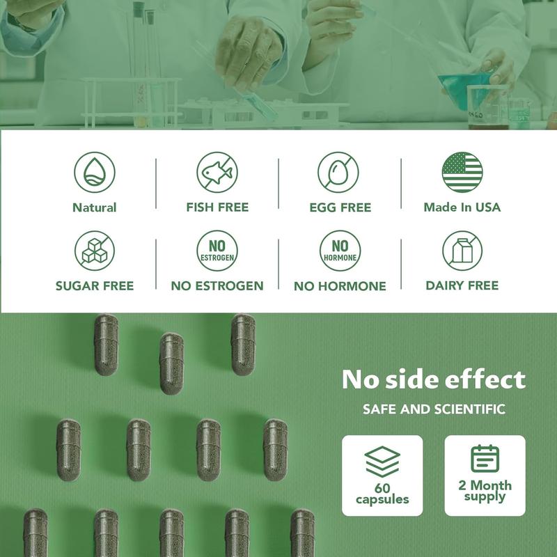 Body Deodorizing Supplement, Natural Internal Odor Control Pills for Men & Women, Chlorophyll Capsules for Skin, Breath, and Gut Health (60 Capsules)