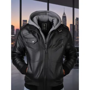 European and American autumn and winter faux leatherjacket men's PU leather casual motorcycle jacket autumn andwinter fashion brand heavy workmanship men's handsome233