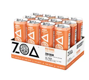 ZOA Zero Sugar Energy Drinks, Wild Orange - Sugar Free with Electrolytes, Healthy Vitamin C, Amino Acids, Essential B-Vitamins, and Caffeine from Green Tea - 12 Fl Oz (12-Pack)