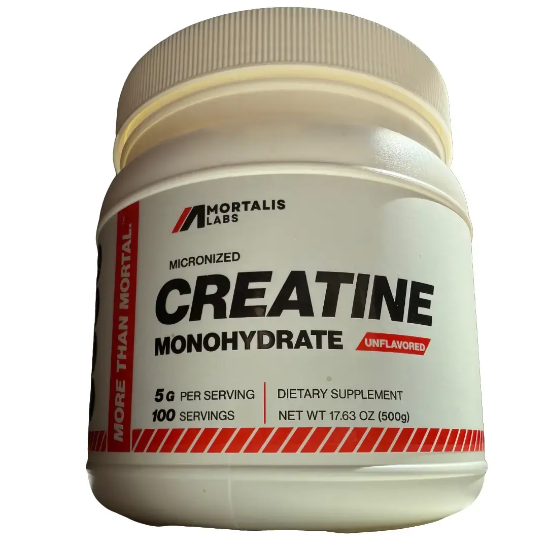 Mortalis Labs Creatine Monohydrate Micronized Powder Unflavored 5g per Serving 100 Servings for Muscle Strength Recovery & Endurance - Fitness