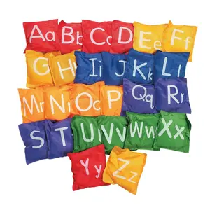 5" Bright Colors Awesome Alphabet Nylon Bean Bags - 26 Pc.