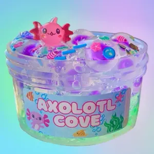 Axolotl cove frogspawn slime, clear slime