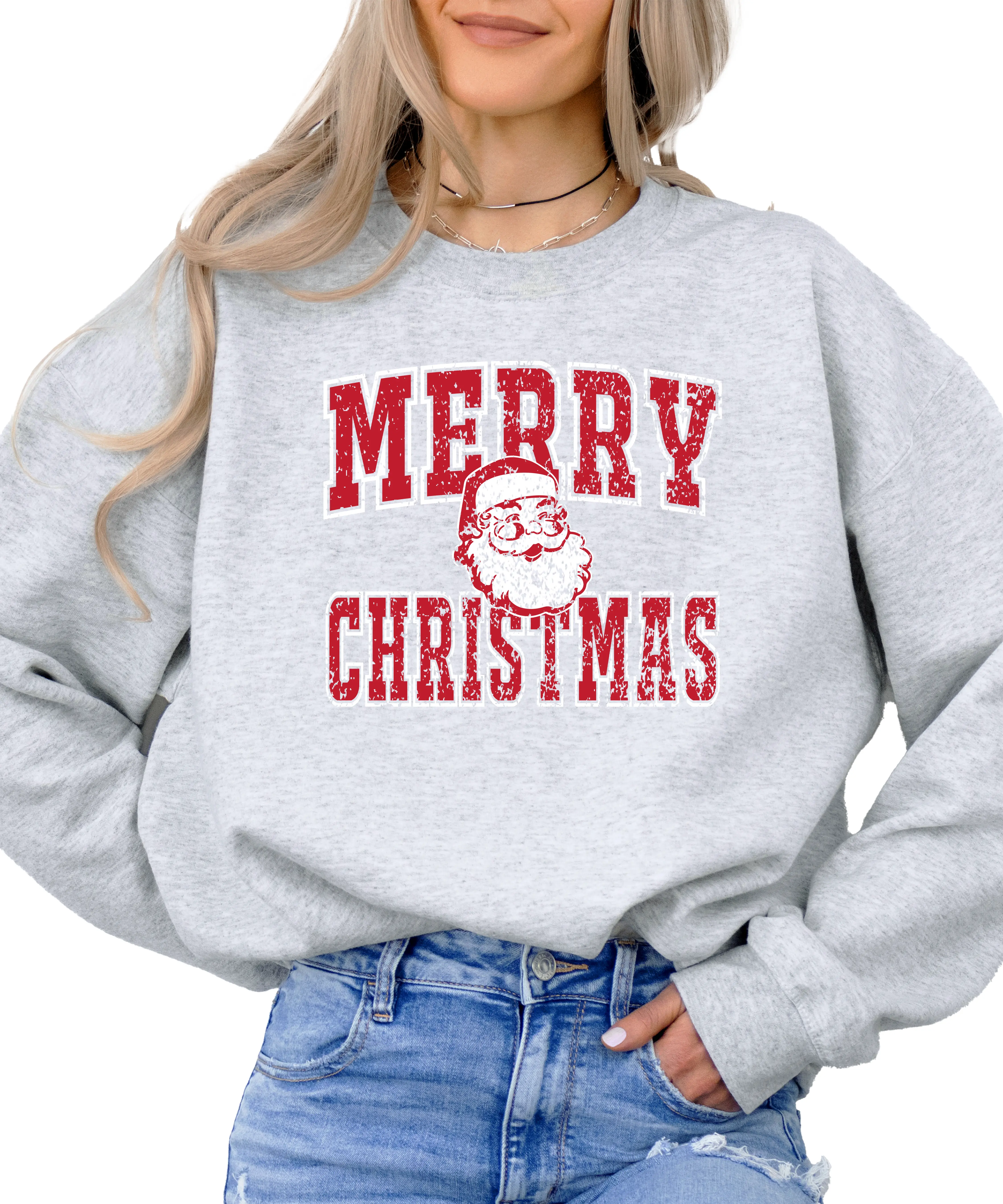 Traditional Vintage Merry Christmas Sweater for Women and Men - Trendy Winter Holiday Pullover - Christmas Season Outfit for Adults - Matching Sweaters