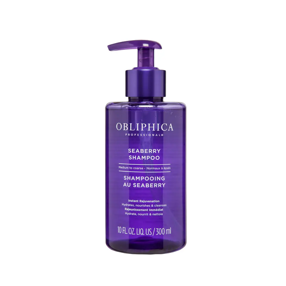 Obliphica Seaberry Shampoo – Medium to Coarse – Nourishing Cleanser for Dry, Frizz-Prone Hair