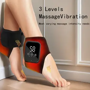 Upgraded dual-motor adjustable ankle massager with adjustable temperature, three levels of massage vibration, three adjustable temperature settings, with vibration, foot massager, deep kneading massage, foot heating pack. Ideal gift choice for Valentine's