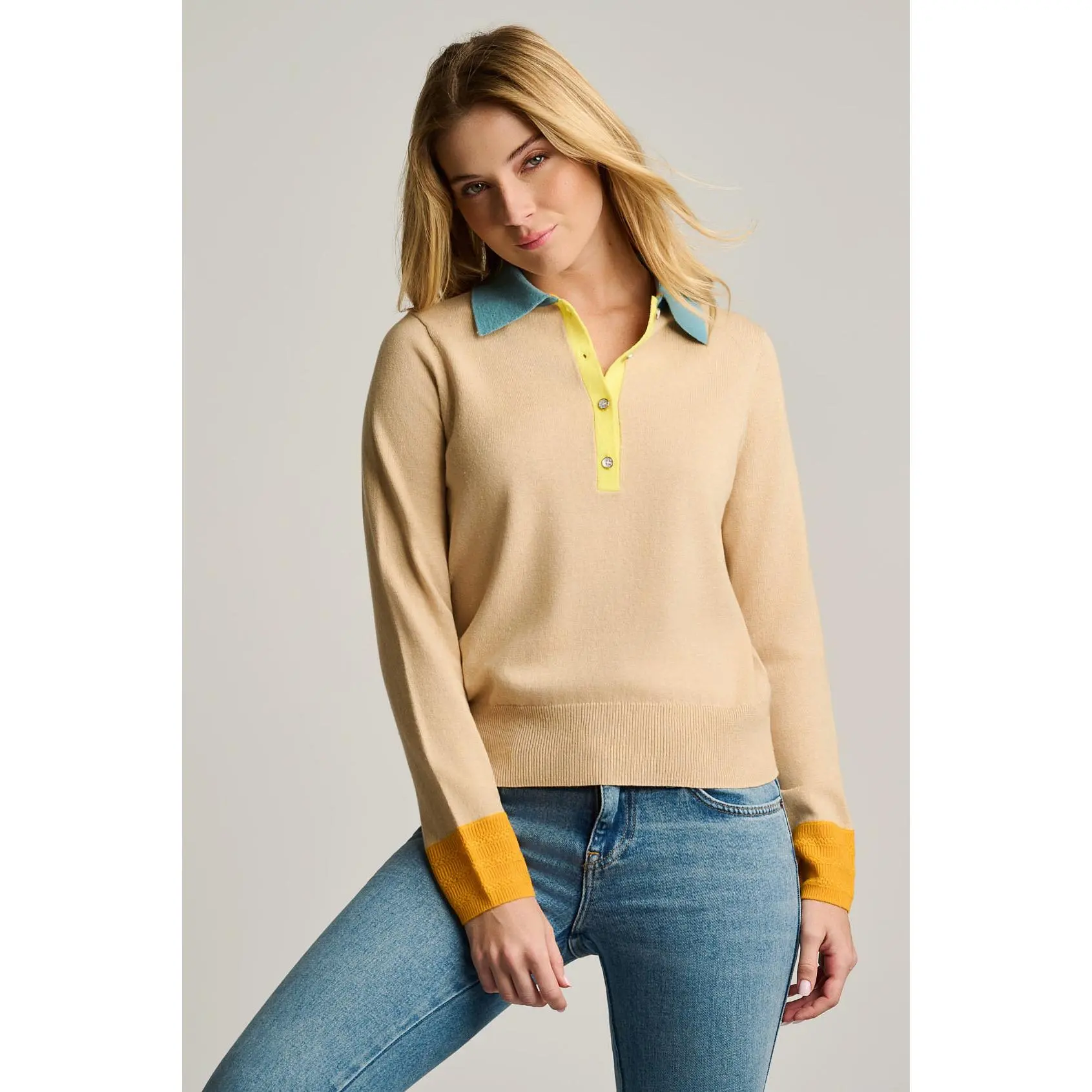 POP POSH COTTON CASHMERE POLO