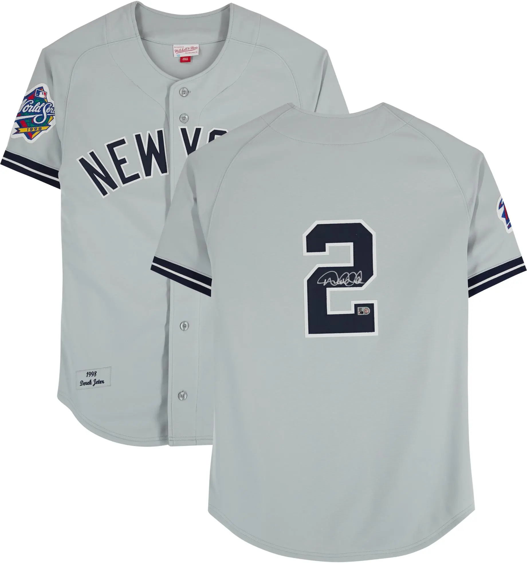 Derek Jeter New York Yankees Autographed Gray Mitchell & Ness 1998 Authentic Jersey - Fanatics Authentic Certified