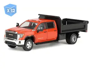 12 PACK 2022 GMC Sierra 3500HD w/ Dump Bed - Cardinal Red Diecast 1:64 Scale Model - Karson Diecast Co. 51563B