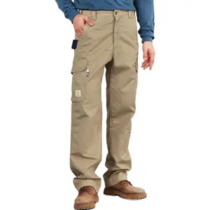 FR Pants for Men Utility Cargo Pockets Flame Resistant Fire Retardant Carpenter Water Oil Repellent Finish