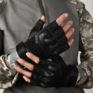 Tactical Gloves Men Women Soft Shell Protection Palm Pad Touchscreen Fighting Training Anti-Slip Long Short Fingers Military Style
