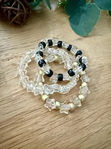 Shimmering Star Charm Bracelet - Stack Your Style! - Stretchy, No Clasp Design