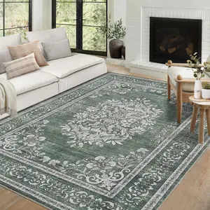 Washable Foldable Printed Carpet, Modern Magical Bloom, Multi-Scene Rug