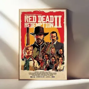 [Unframed] Red Dead Redemption 2 Poster, RDR Posters, Video Game Poster