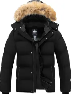 Wantdo Men'S Hooded Winter Coat Waterproof Puffer Jacket Warmth Winter Jacket wantdo