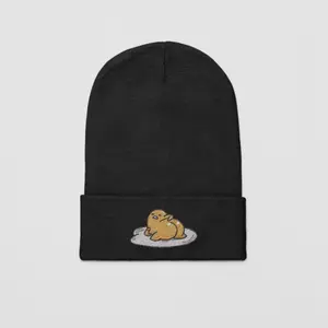 Anime Inspired Embroidered Beanie Egg THICC