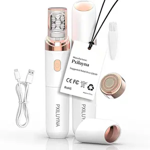 Pro 3.0 Women Face Epilator - 2-in-1 Gentle Root Removal for Coarse & Fine Hair, 2026 New Upgrades Rechargeable Electric Shaver Depiladora for Face/Legs/Bikini Smooth Skin (White)