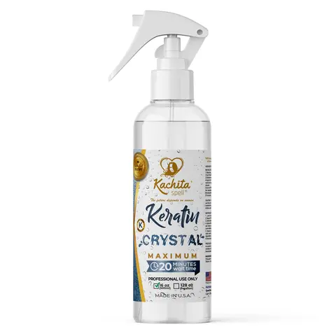Kachita Spell Keratin Crystal Maximum – 20 Min Maintenance Hair Treatment, 16 fl oz – Smoothing & Frizz Control – Queratina Keratina