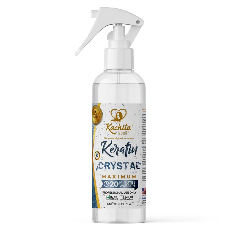 Kachita Spell Keratin Crystal Maximum – 20 Min Maintenance Hair Treatment, 16 fl oz – Smoothing & Frizz Control – Queratina Keratina
