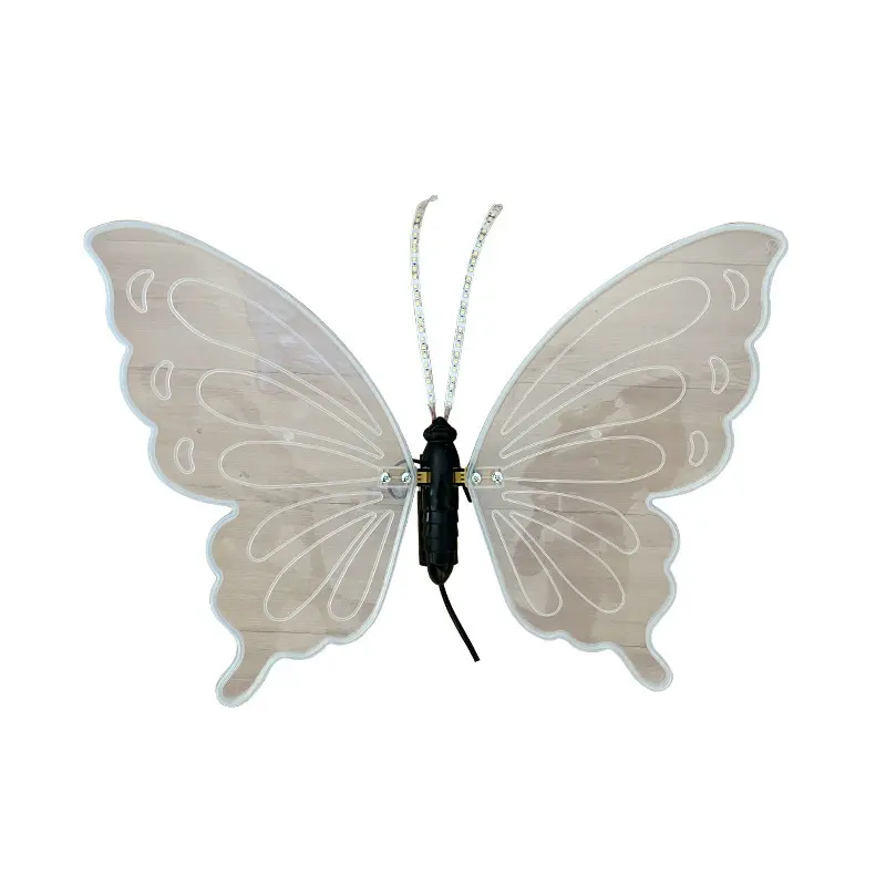 8x60cm Solar Luminous Dynamic Butterfly Light, Auto Timer On/Off, Lifelike Wing Movement, LED Glow Hanging String Insect Light for Tree Ambiance (Home Improvement Charge Controller Accessory), Lifelike Wings