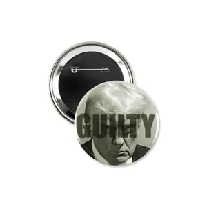 1 Pack - Donald Trump Guilty Mugshot Conviction 2024 Political Pinback Button - 3 inch