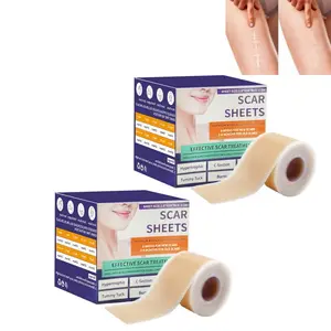 Silicone Scar Sheet Silicone Removal Strips, Silicone Scar Tape For Surgical Scars, Reusagble Effective Removal Silicone Scar Removal Strips Tummy Tuck C- Section For Surgical(1.6"X 59" Roll-1.5M)