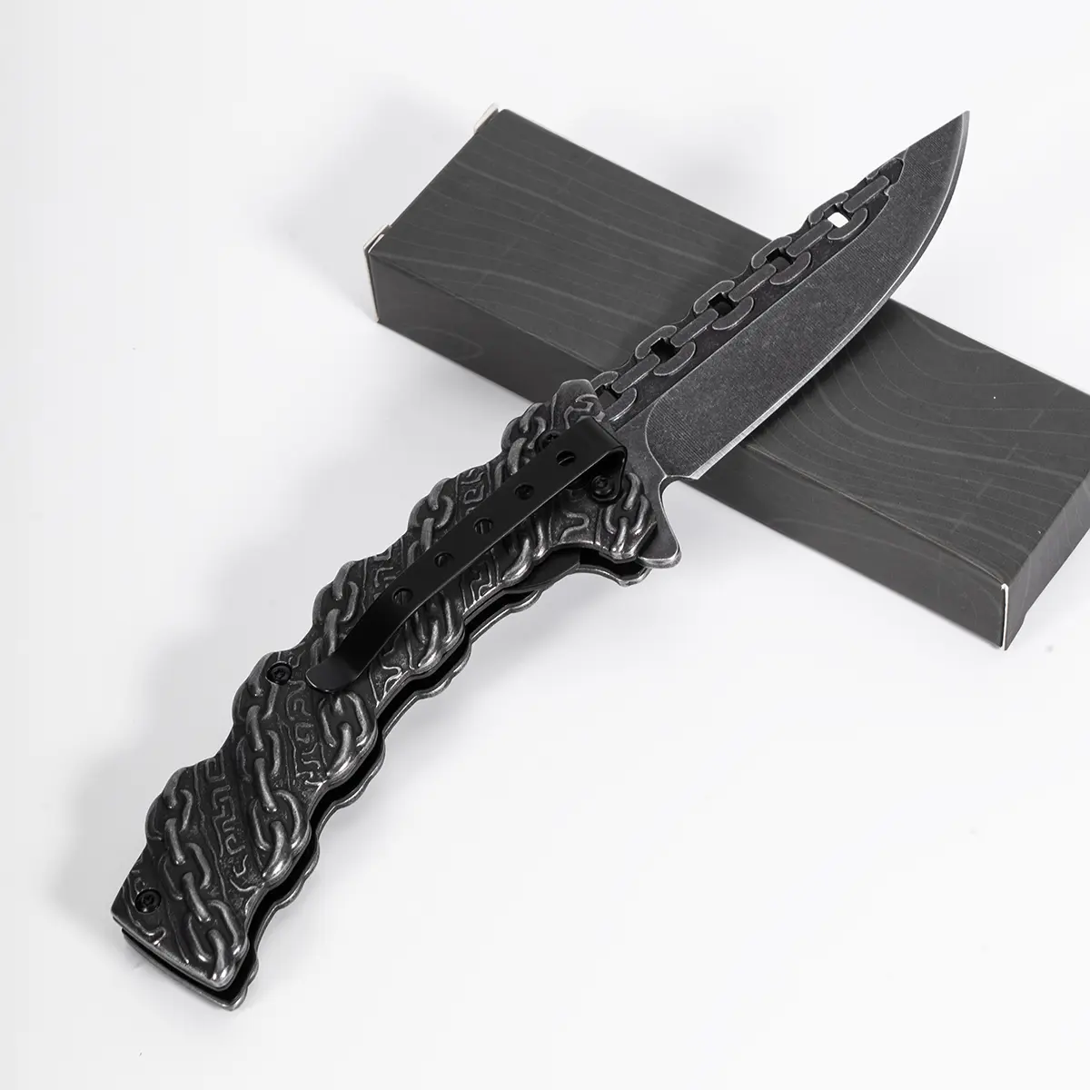 EDC Knife Portable Folding Pocket Tool, Full Steel Blade, Easy Carry Clip, Ideal For Outdoor Activities & DIY Work