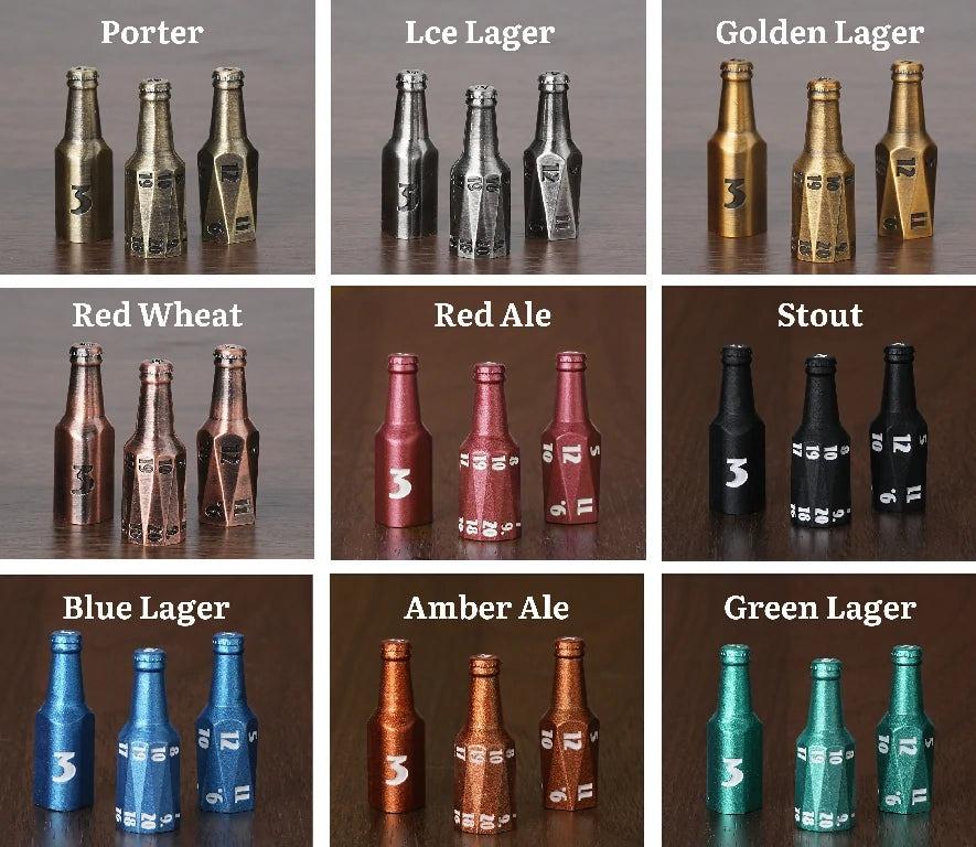 Metal Bottle Dice Set - Novelty-Design DND RPG Accessory for Tabletop Games, Gamer Gifts, Dice Collectors