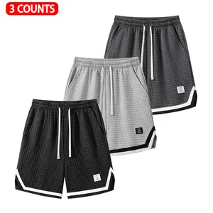 3-Pack Men’s Plus Size Cargo Shorts – Tactical Quick-Dry Lightweight Multi-Pocket Outdoor Shorts, Elastic Waist, No Belt Included, Suitable for Hiking, Camping, Work, Fishing