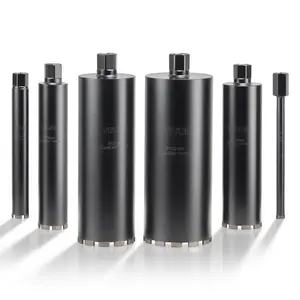 VEVOR Core Drill Bit, 6 Pieces, 1/2/3/4/5/6 inch Diameter, 14 inch Drilling Depth, 1-1/4 in-7 Internal Thread, High-Precision Welding, Wet Diamond Core Bit for Reinforced Concrete, Bricks, and Masonry