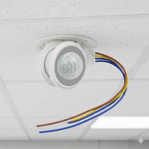 Smart Adjustable Motion Sensor Switch with PIR Detector, 0-180s Delay Timer, Energy-Saving Light Control for Indoor Outdoor Use, Hidden Wall-Mounted Security Device