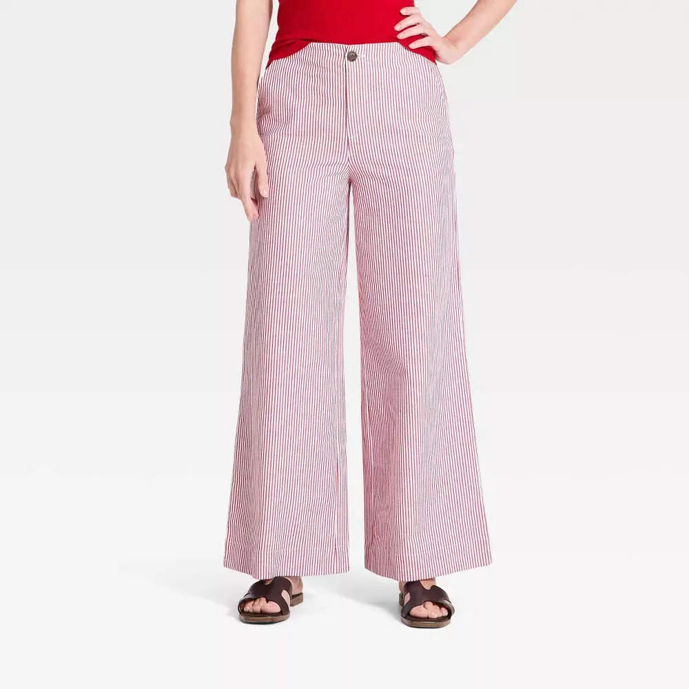 Women's Luxe Linen Trousers - A New Day
