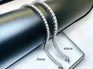 4MM Iced Out Tennis Bracelet - Sleek Minimalist Design for Everyday Wear & Versatile Styling