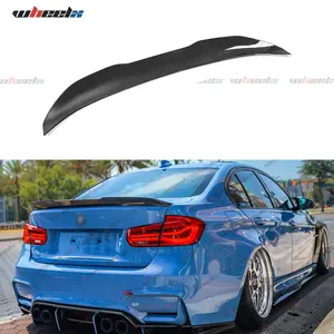 For 2012 - 2018 BMW 3 Series F30 All 4-Door Sedans & 2015 - 2018 BMW F80 M3 All Sedan Models: Glossy Black PSM - Style Trunk Spoiler, Excluding Convertible, Gran Turismo and Touring Models