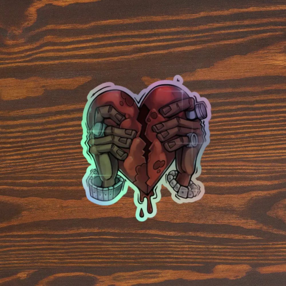 G Code's Gangsta broken hearted Holographic stickers