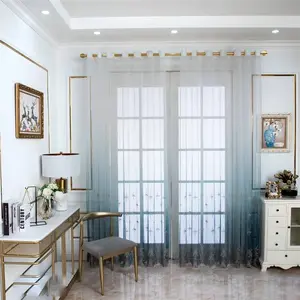 1PC, French-style Blue Small Fresh Pastoral Elf Curtain Sheer with Top Grommet Design, Easy to Hang, Washable, Naturally Soft and Smooth, Suitable for Living Room, Bedroom, Study, Balcony, Bathroom, Entryway, Bay Window Home Decor.